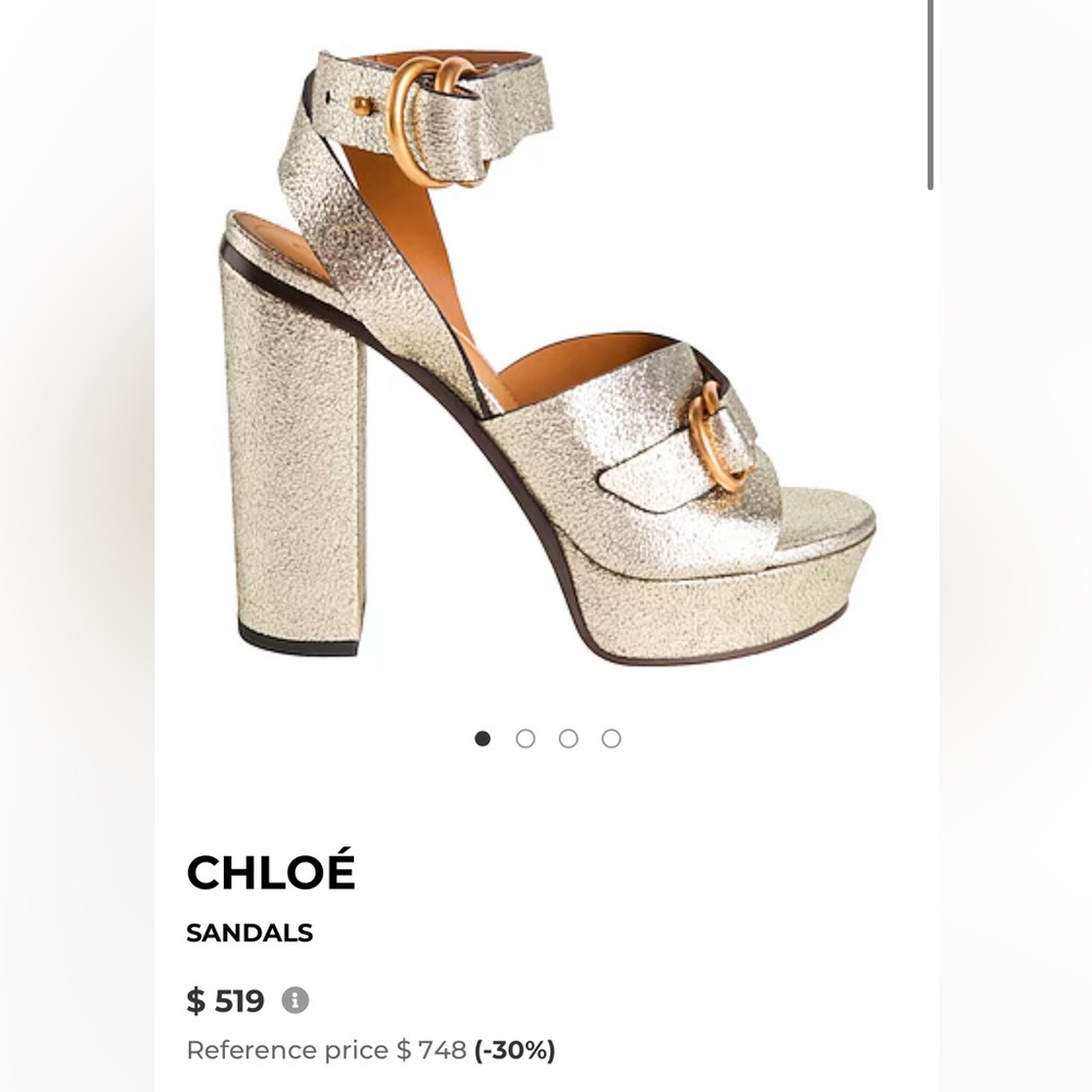 CHLOE Leather Kingsley Sandals - Picture 2 of 9
